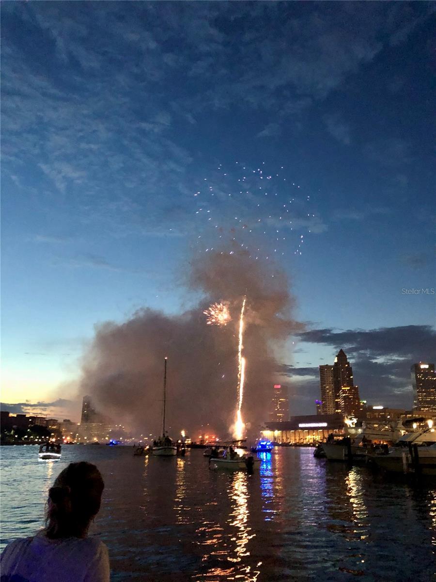 Fireworks on the water