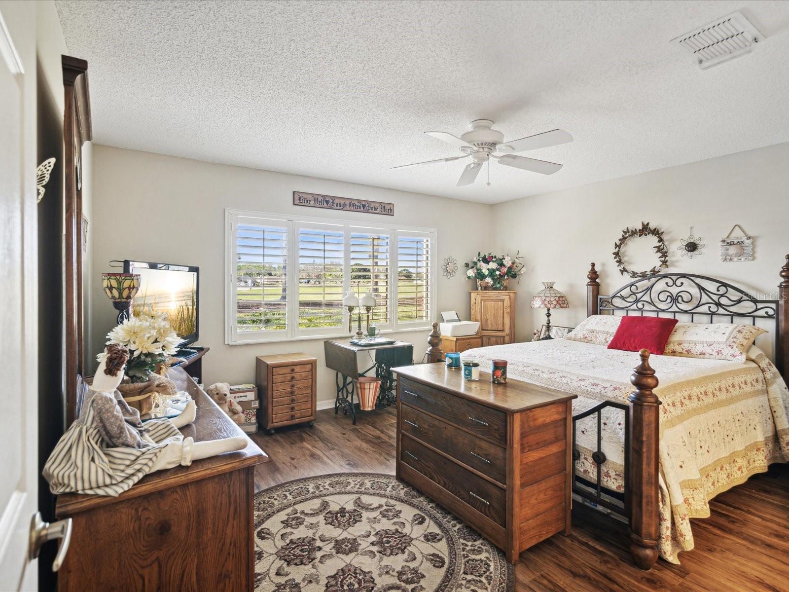 Master bedroom with Golf Course views