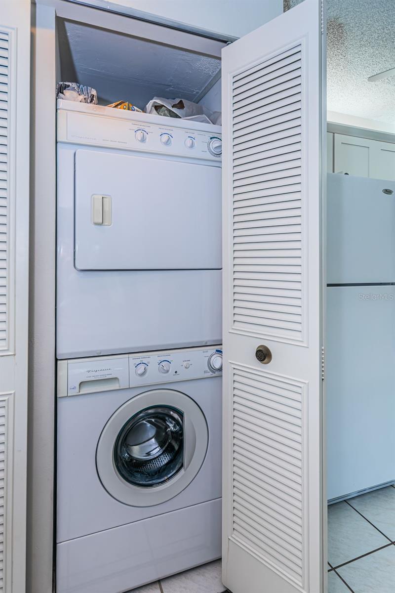 View of laundry closet with washer/dryer