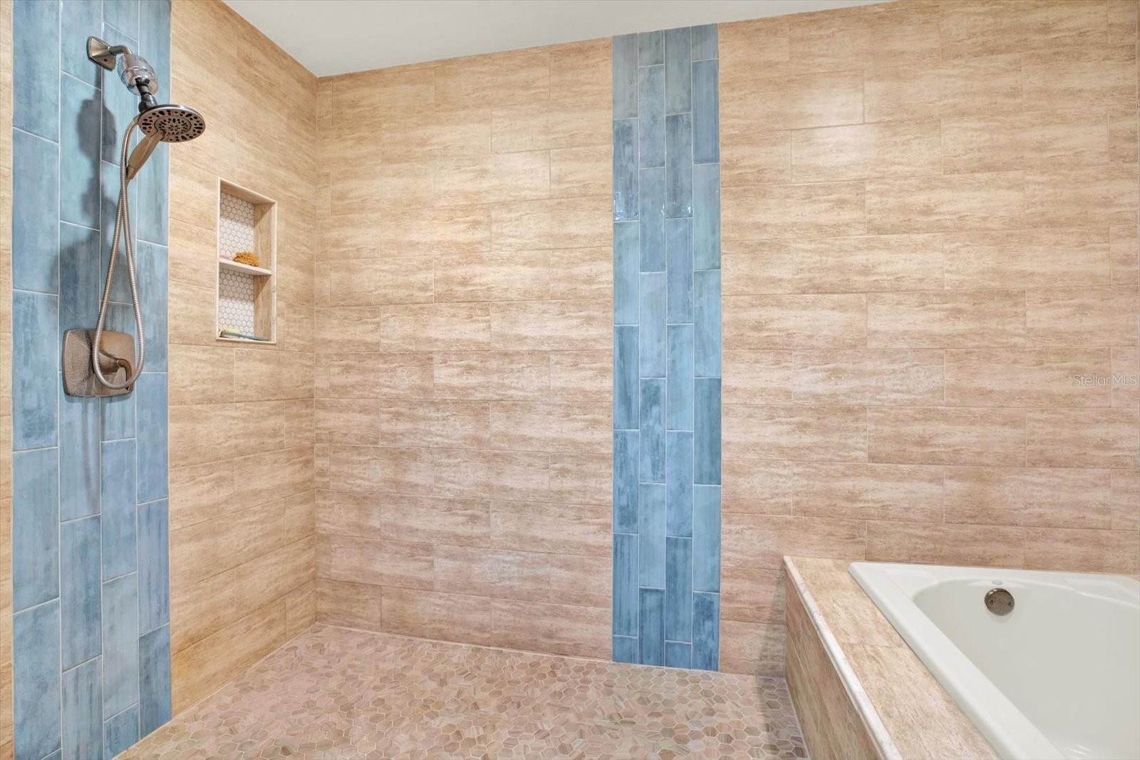 Super Shower with Soaking Tub!