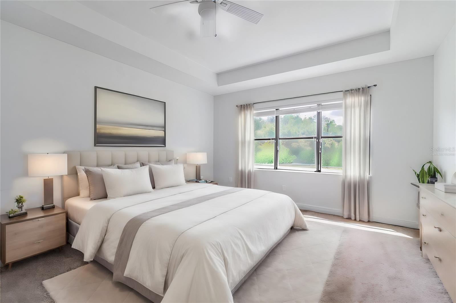 Virtually Staged Masters Bedroom