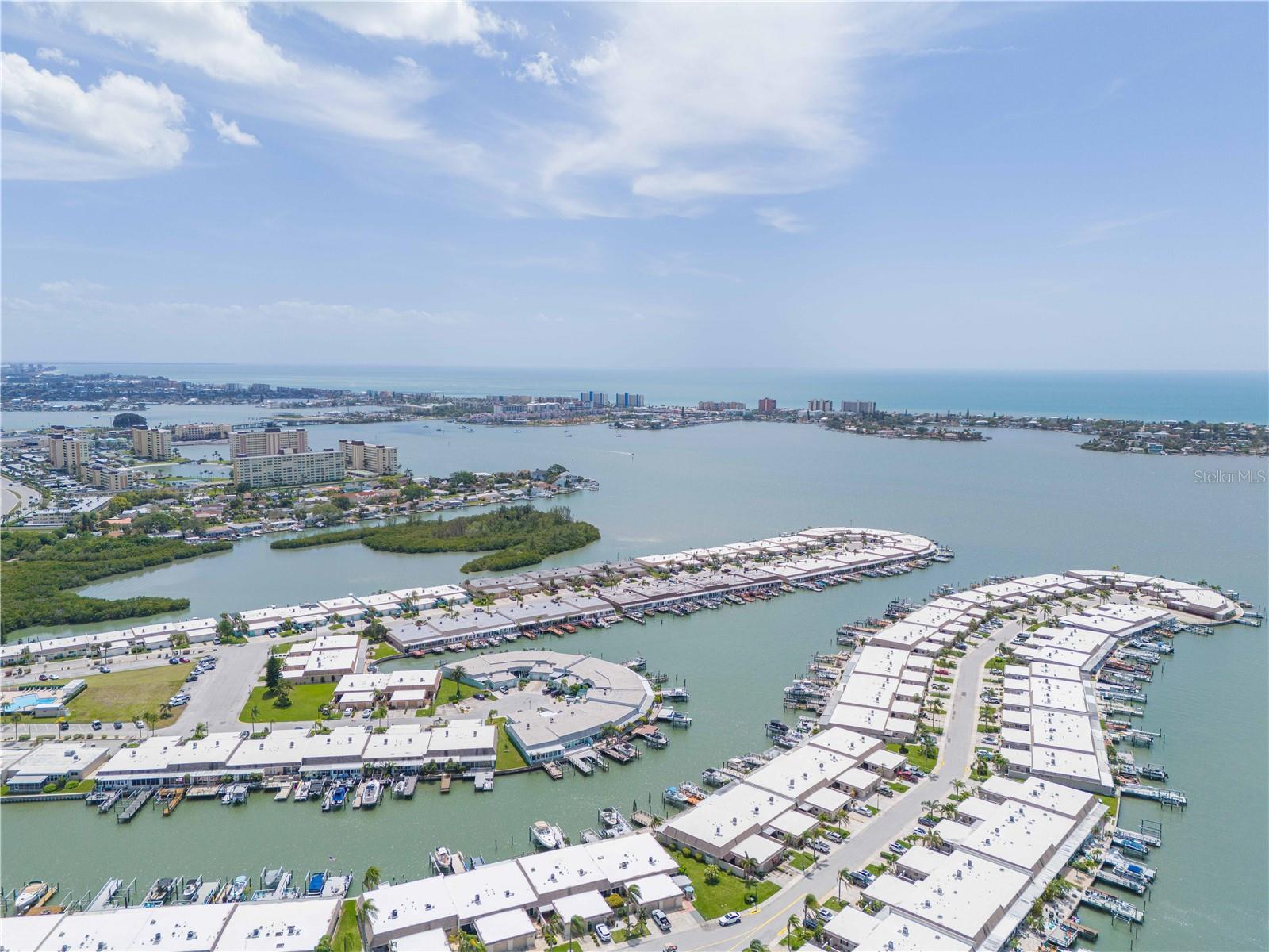 Aerial view of the community and the Intracoastal Waterway