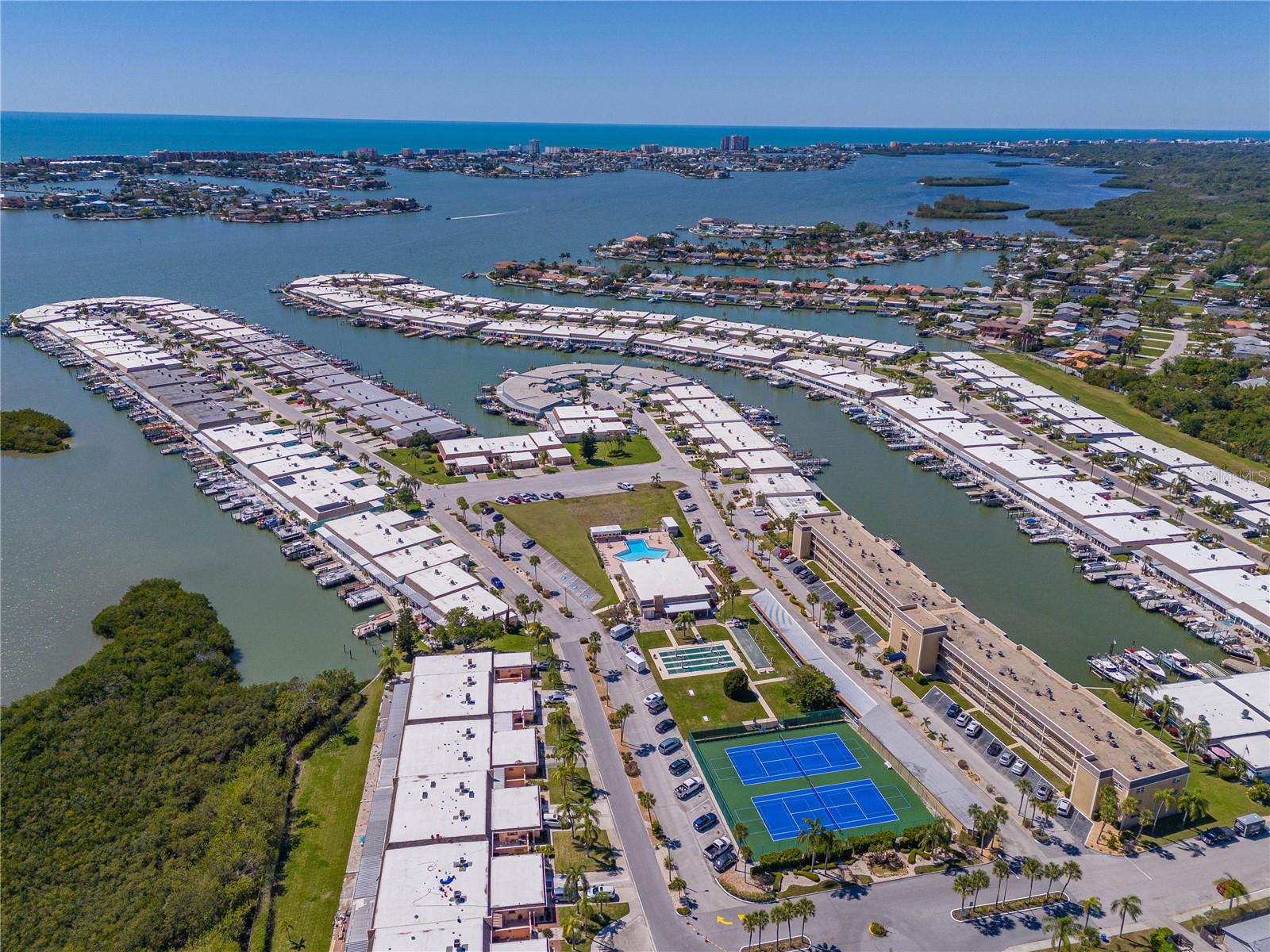 Aerial view of the community and the Intracoastal Waterway