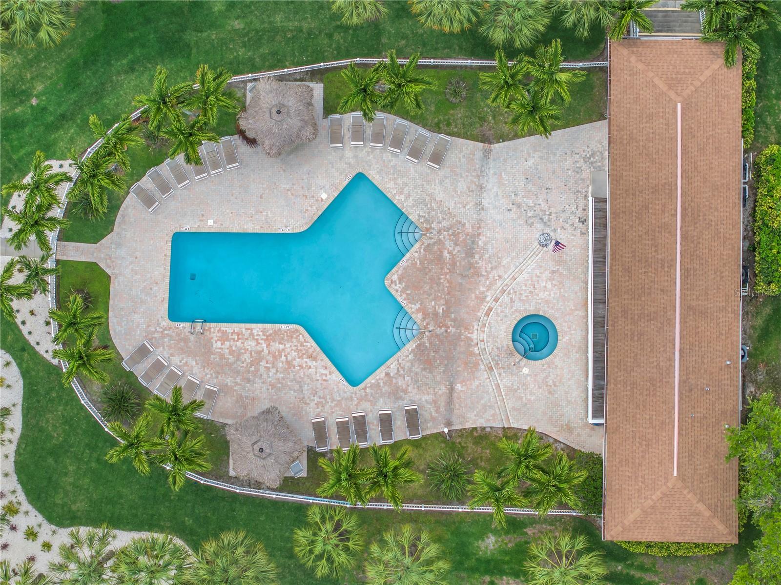 Aerial of pool