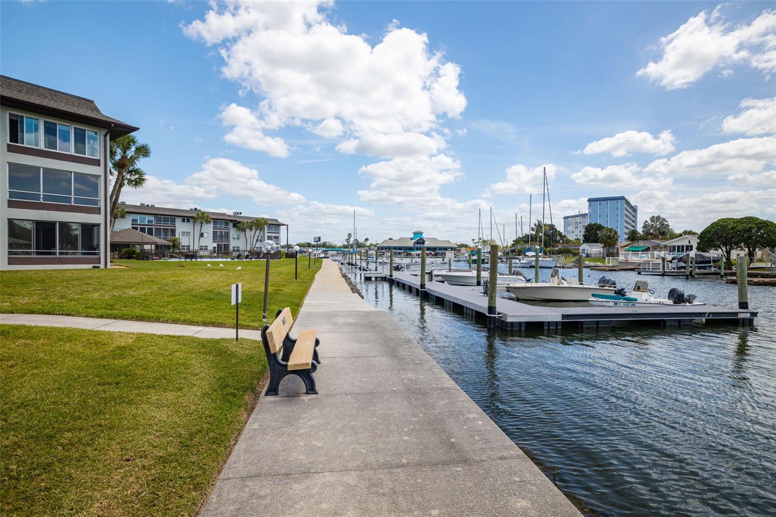 Seawall /side walk enroute to your private deeded boat slip.