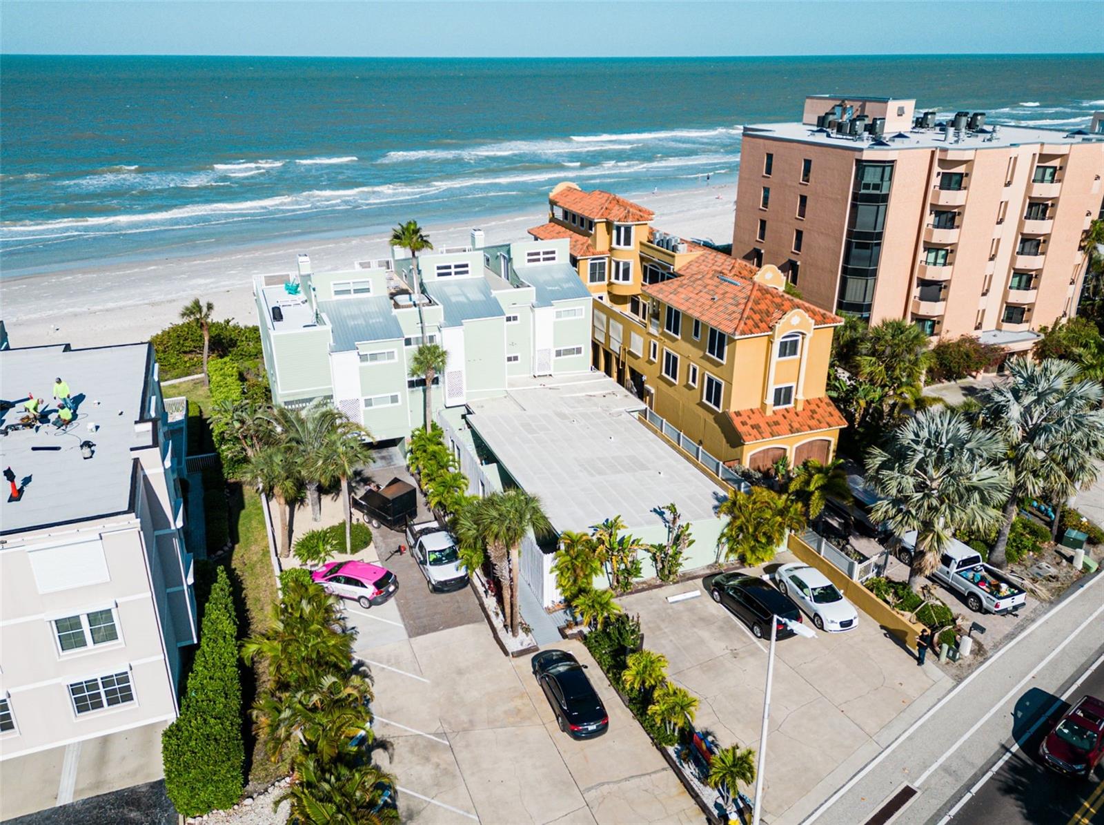 Small complex on the west side of Gulf Blvd. Ground level condo just steps to the sand!