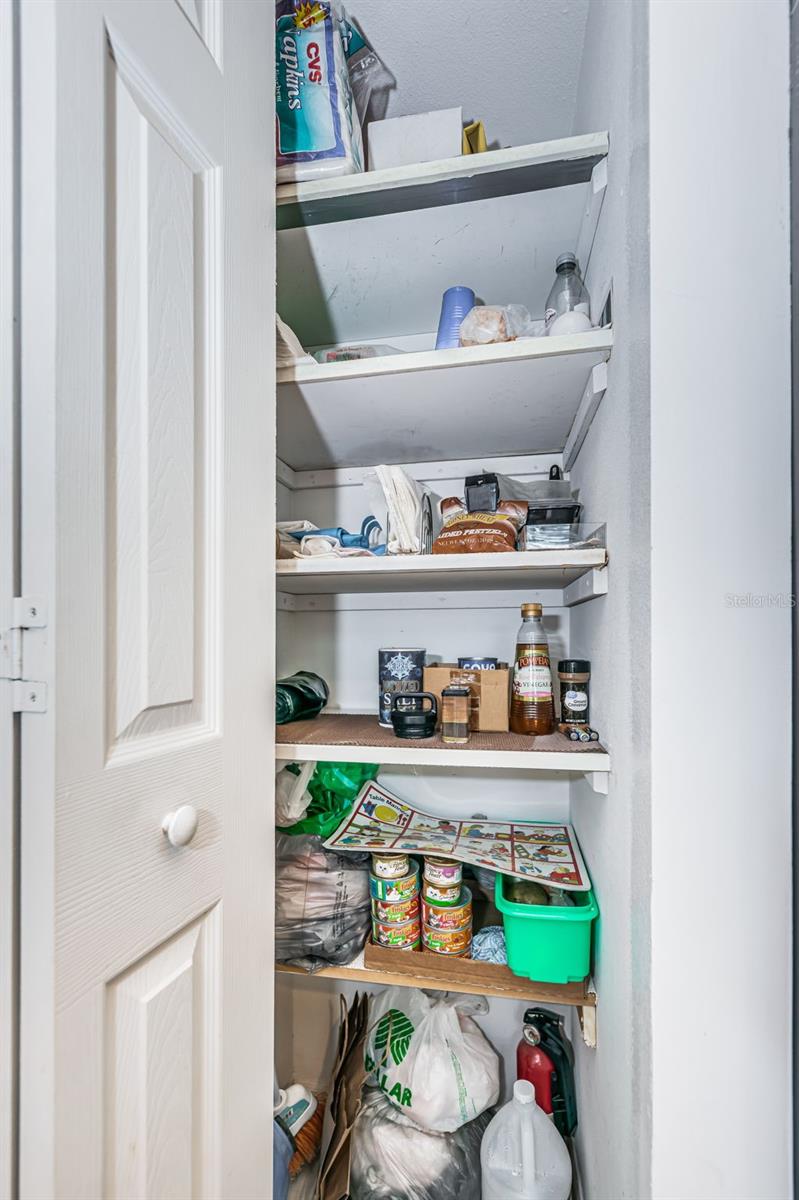 Kitchen pantry with plenty of storage room!