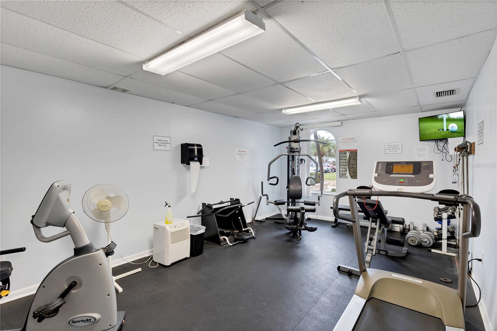 Separate fitness rooms for men and women