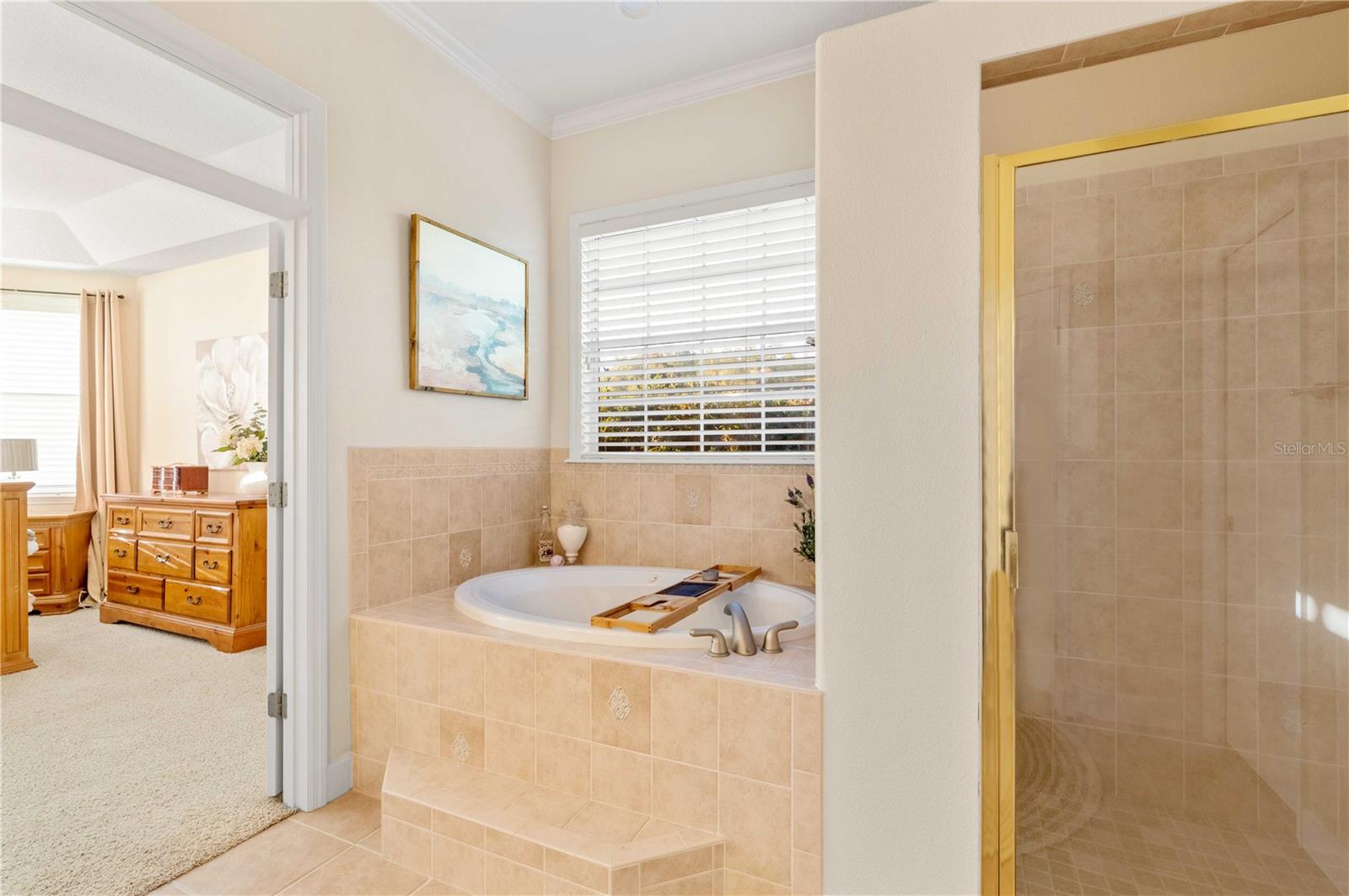 Primary Bath with Garden Tub and Large Walk in Shower