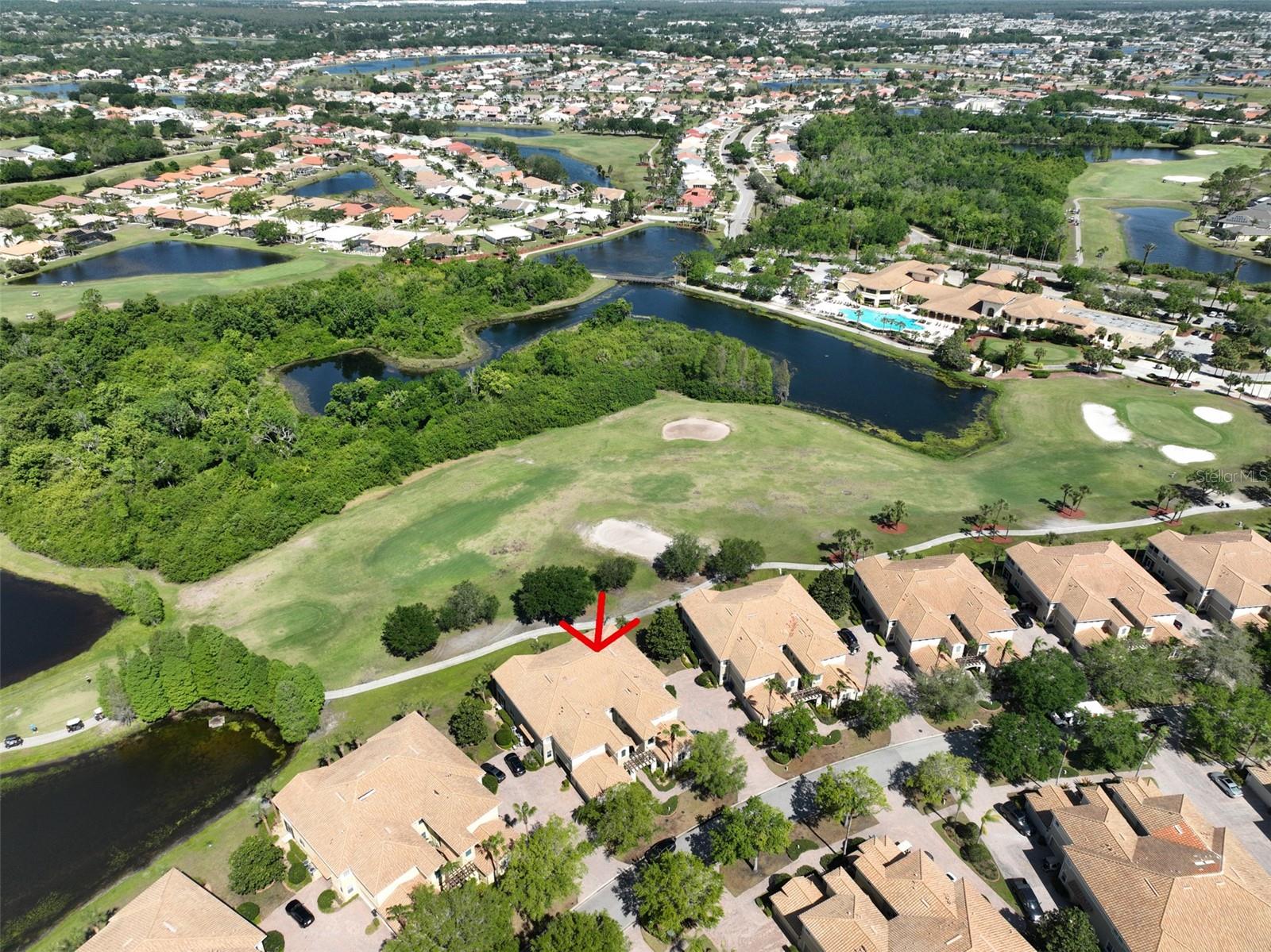 Aerial View, notice the Renaissance Golf & Country Club at the top of the picture (with the pool).  You are literally about 2-3 minutes walking distance.