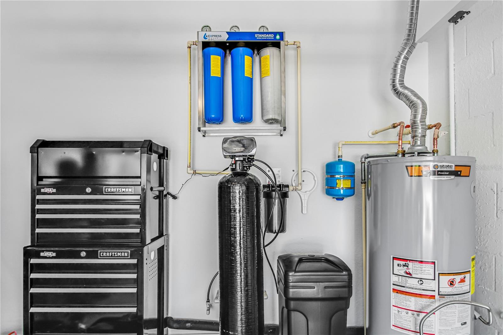 Water filtration system and water softener