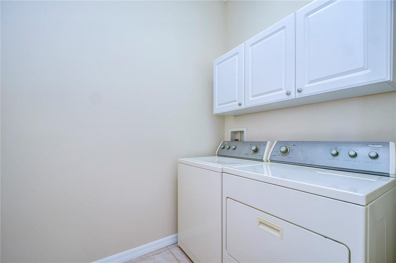Laundry room with added cabinetry!