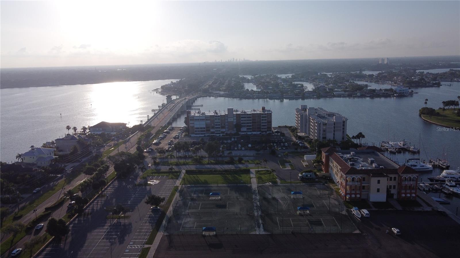 Drone view east