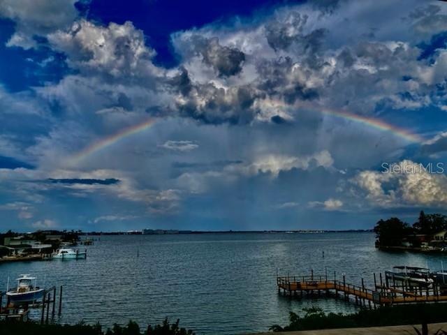 Look at the beautiful rainbow in the sky overlooking Boca Ciega Bay.  This picture was taken from your back balcony.