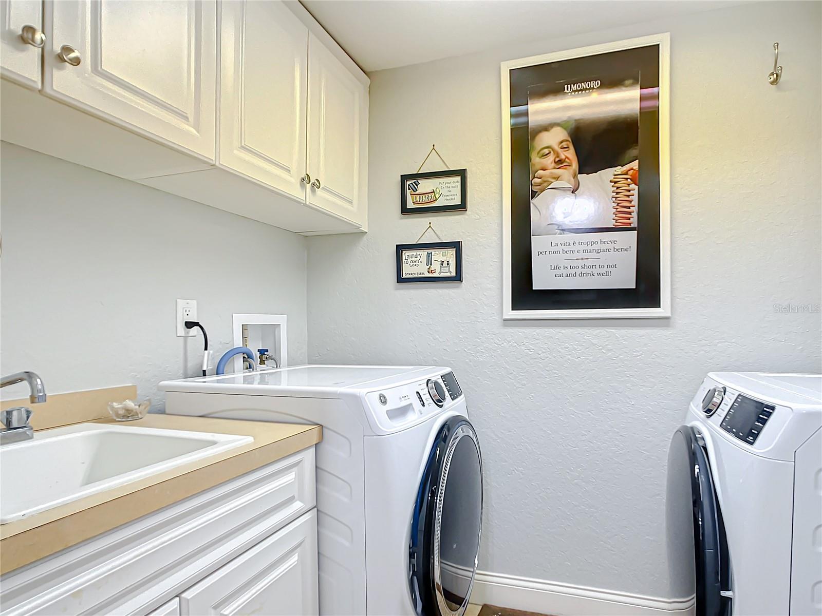 Having a separate laundry room that includes a sink is so nice.