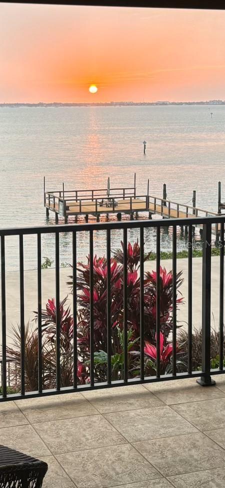 Awesome view from your balcony of the sunrise and the fishing pier.
