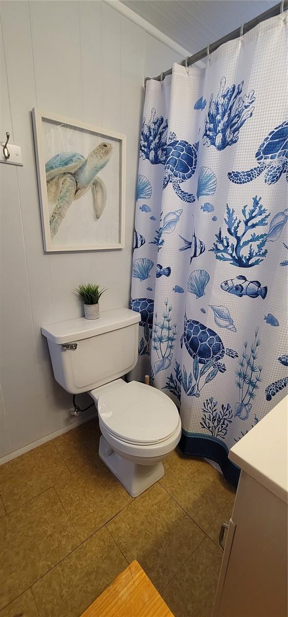 Bathroom with shower in tub