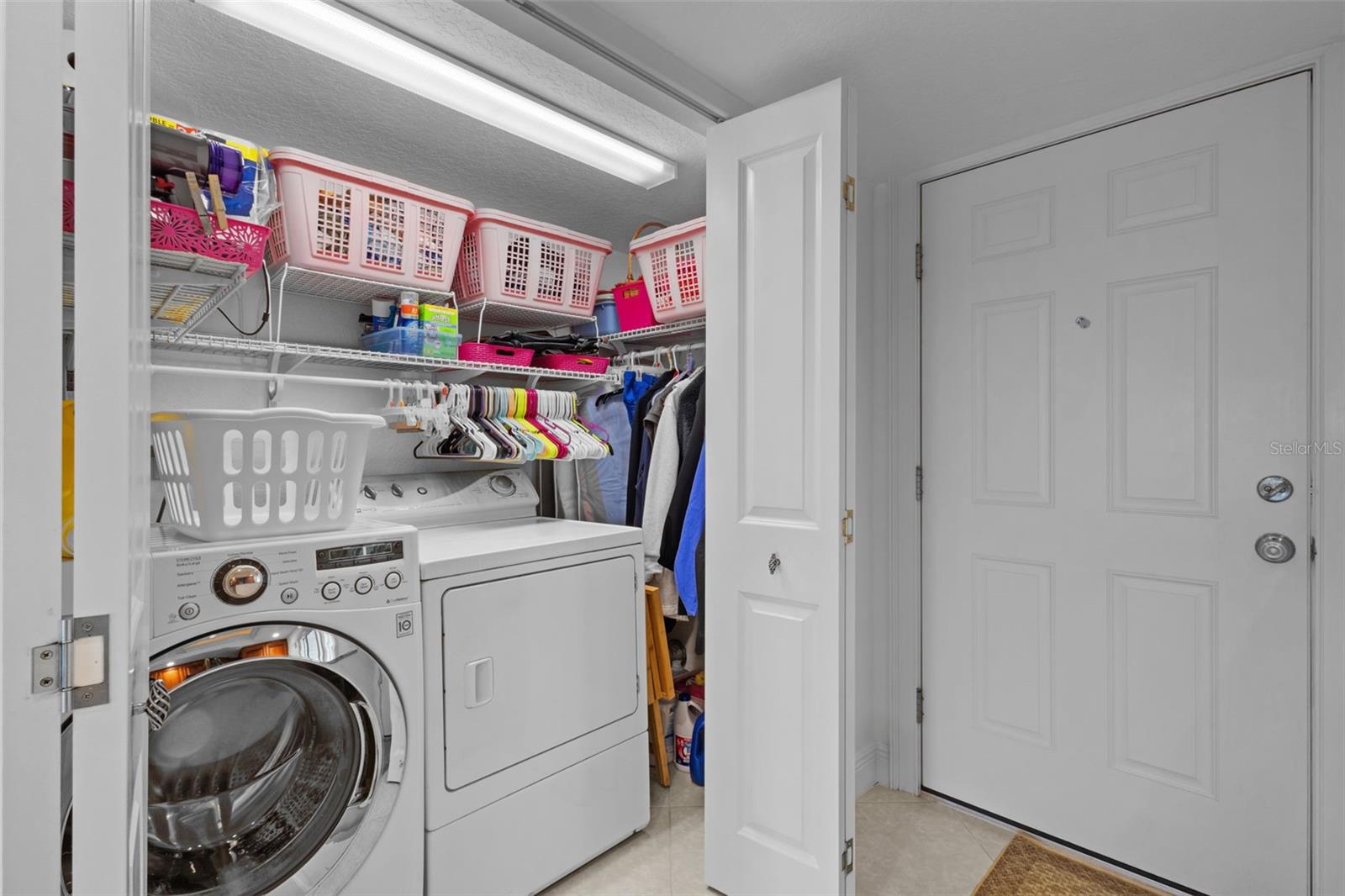 Laundry with full size washer and dryer