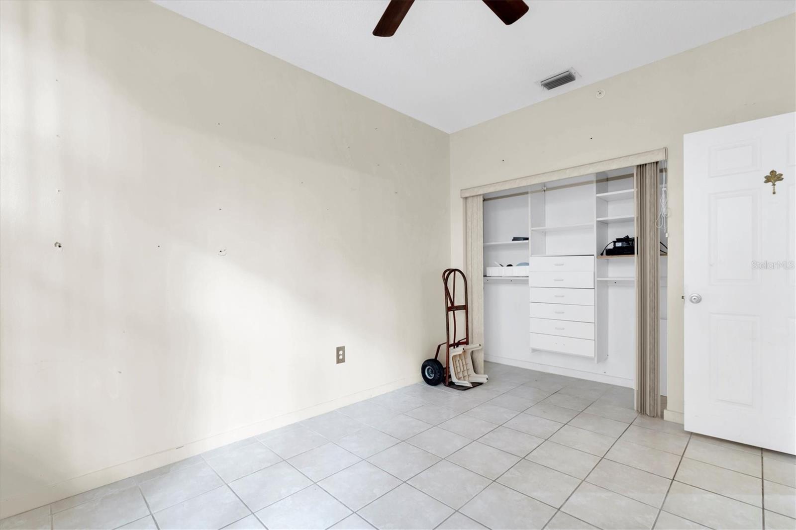 Second bedroom has a nice sized regular closet