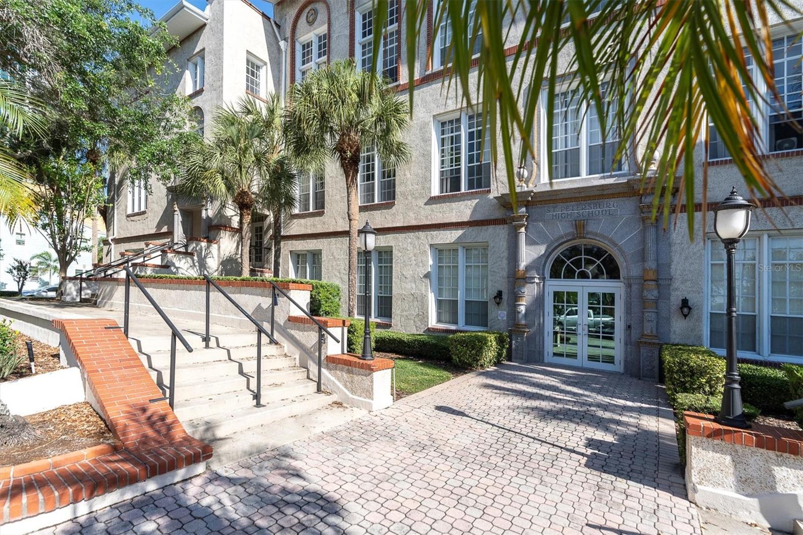 Stairs on either side of front entry, but you go directly in here at ground level, turn right and your front door is there on your left!