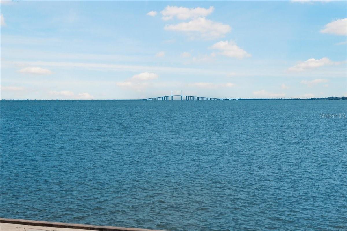 Another stunning view of the Skyway Bridge right from your home.