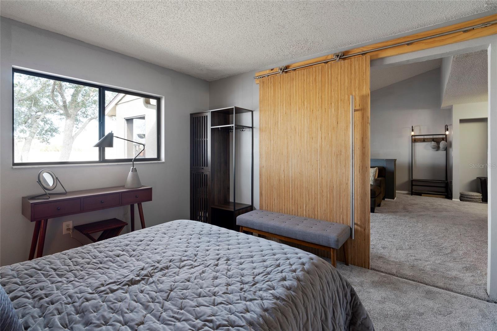2nd Bedroom with custom sliding door
