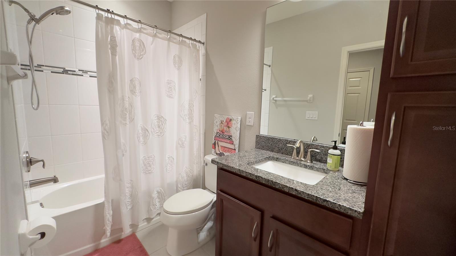 Bathroom #3 conveniently sits between Bedroom #3 and the Bonus room, boasting of a full bath withtub/shower combo…