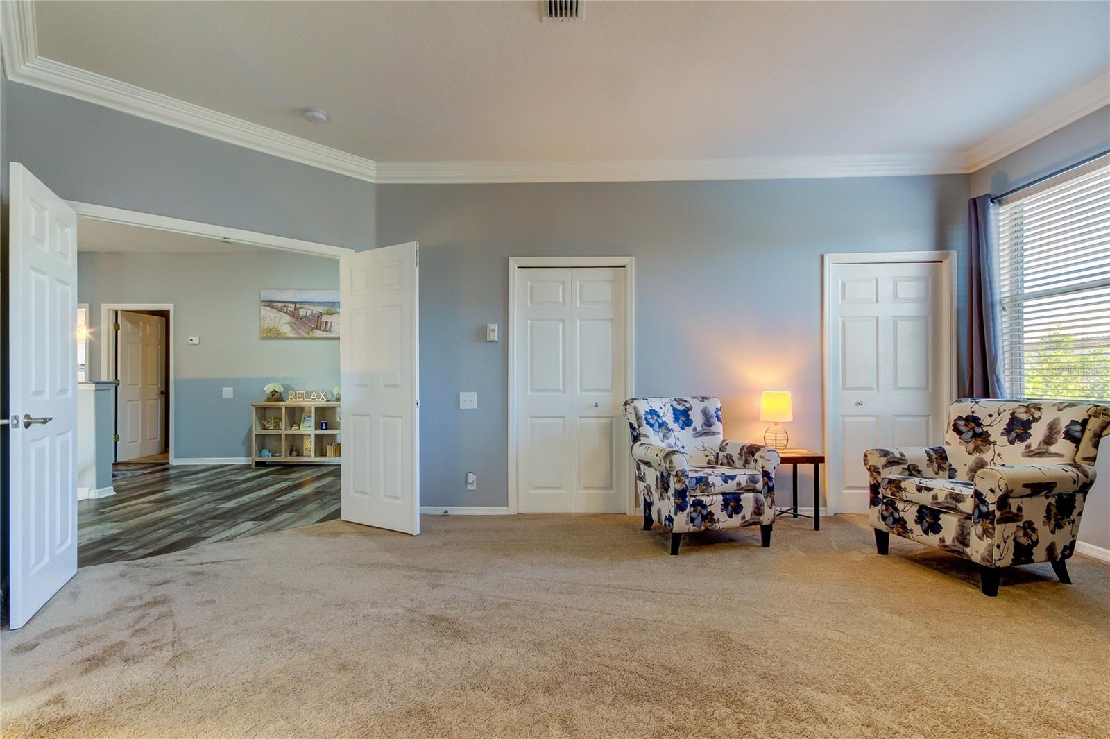 primary suite with 2 extra reach-in closets for ample closet space!