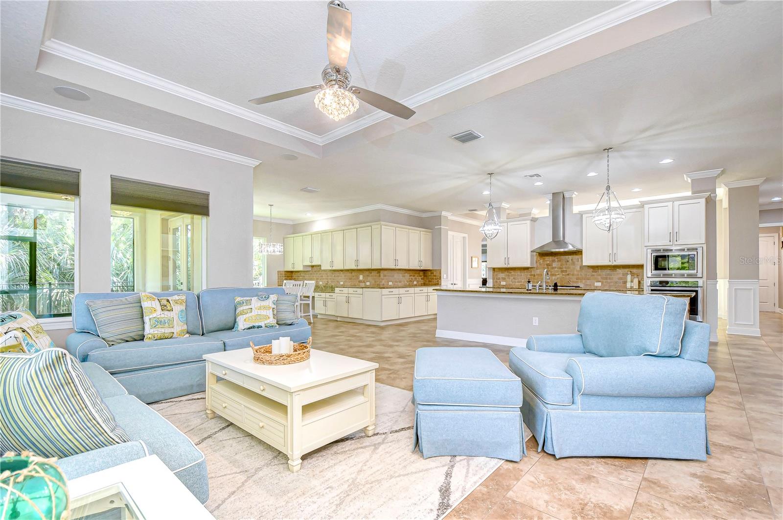 Family room features tons of space to relax or entertain!