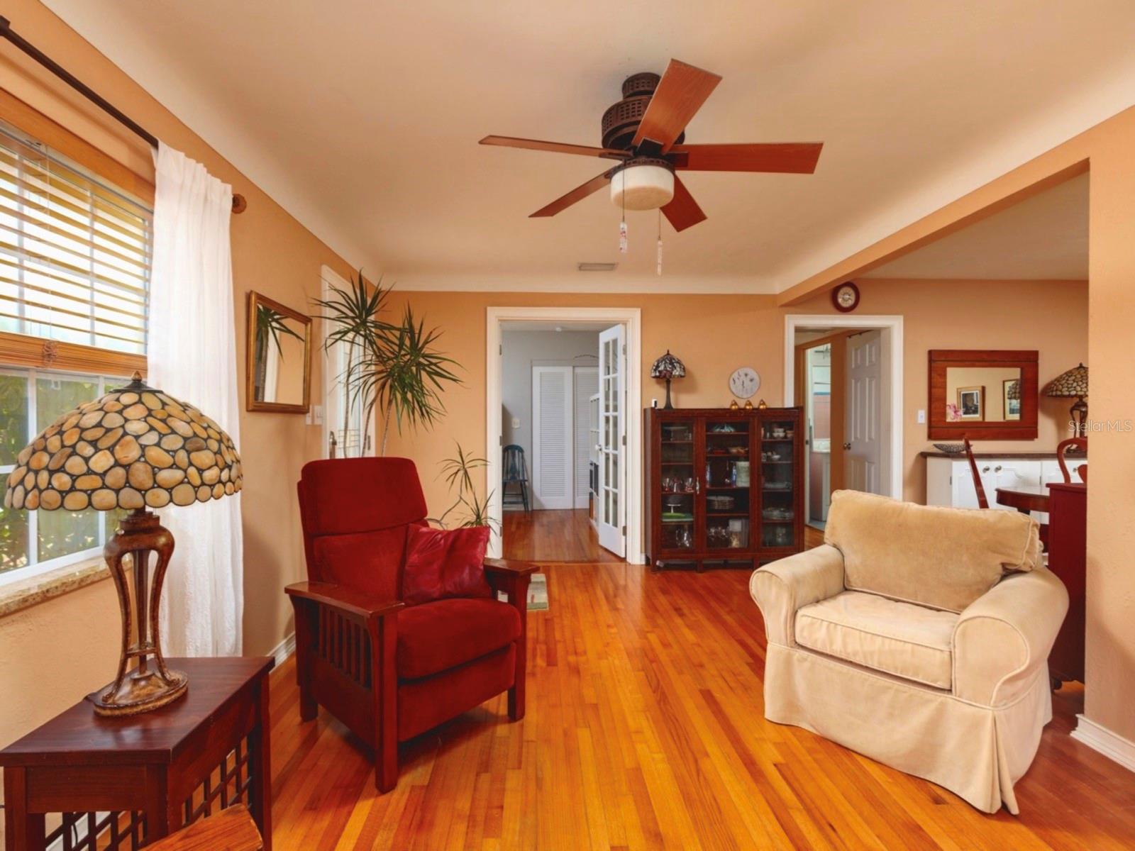 Living Room with Original Hardwood Floors