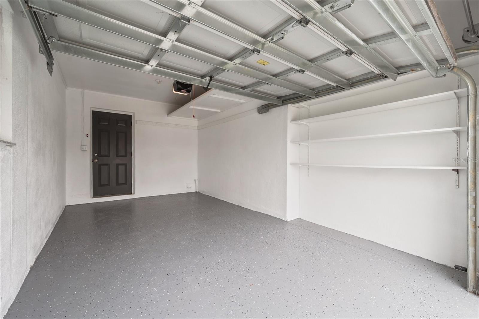 Garage with new epoxy floor