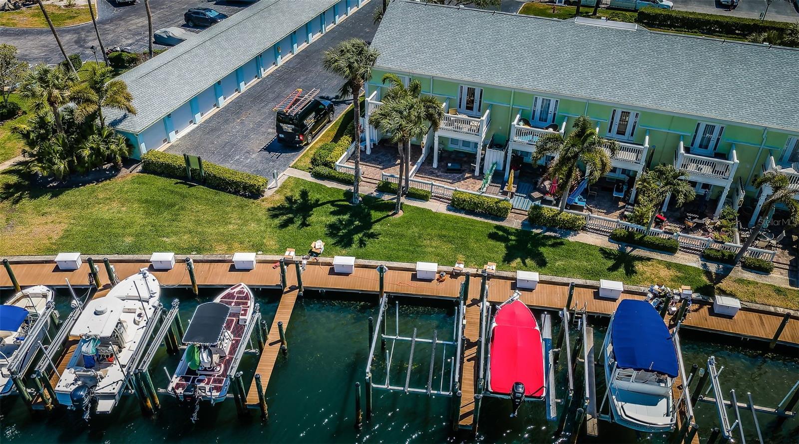 your patio is 8-10 steps from your boat slip- hard to come by in this community
