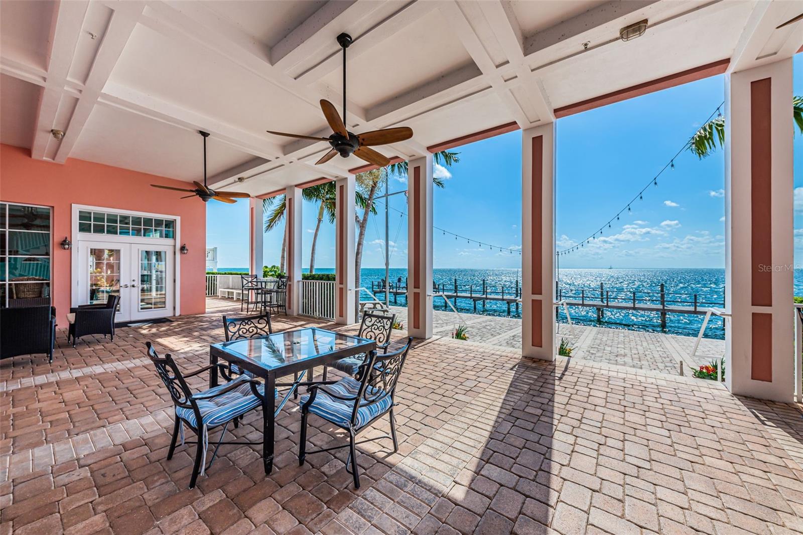 Yacht club downstairs patio overlooking Tampa Bay