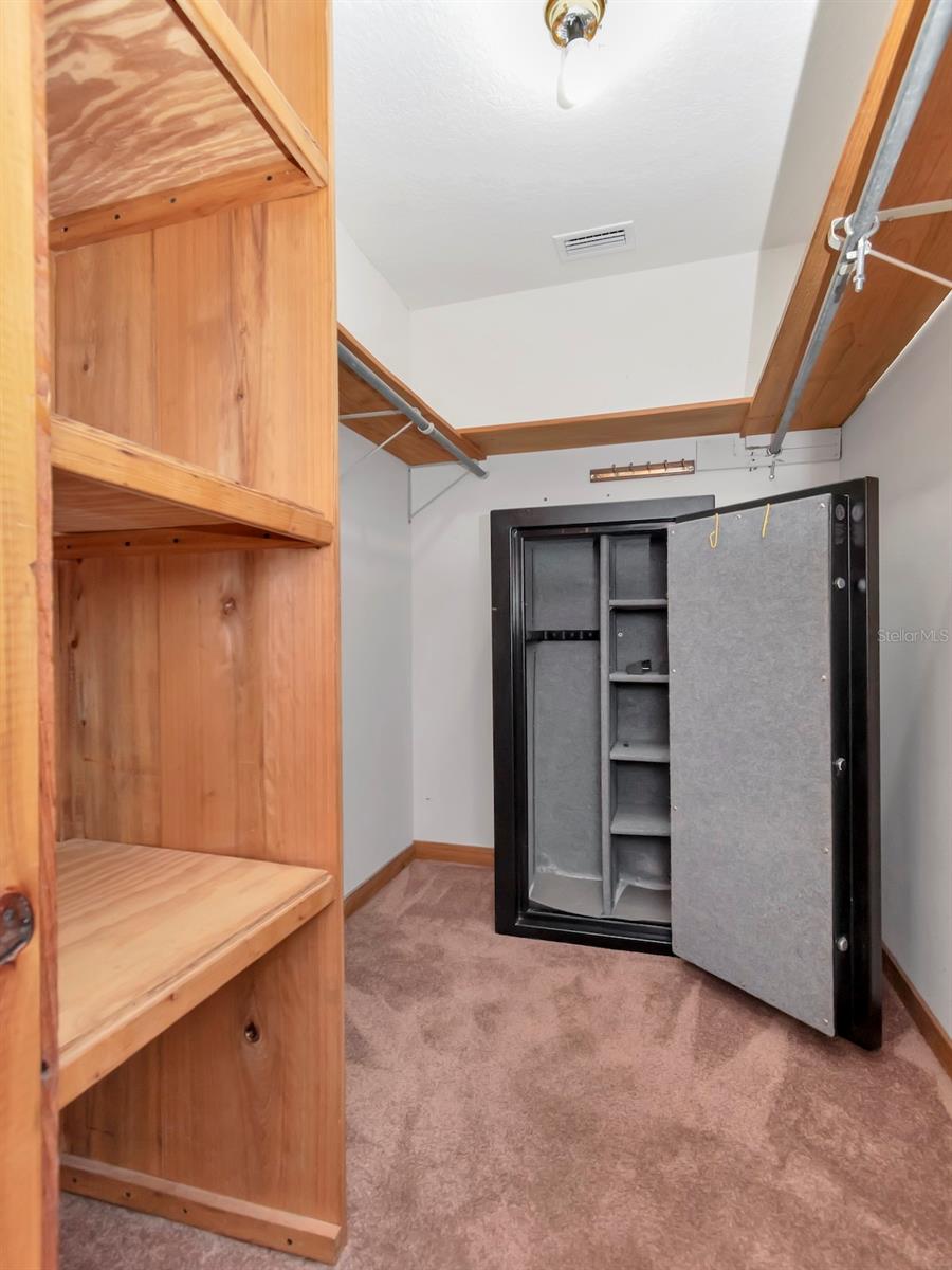 Master Bedroom closet with safe