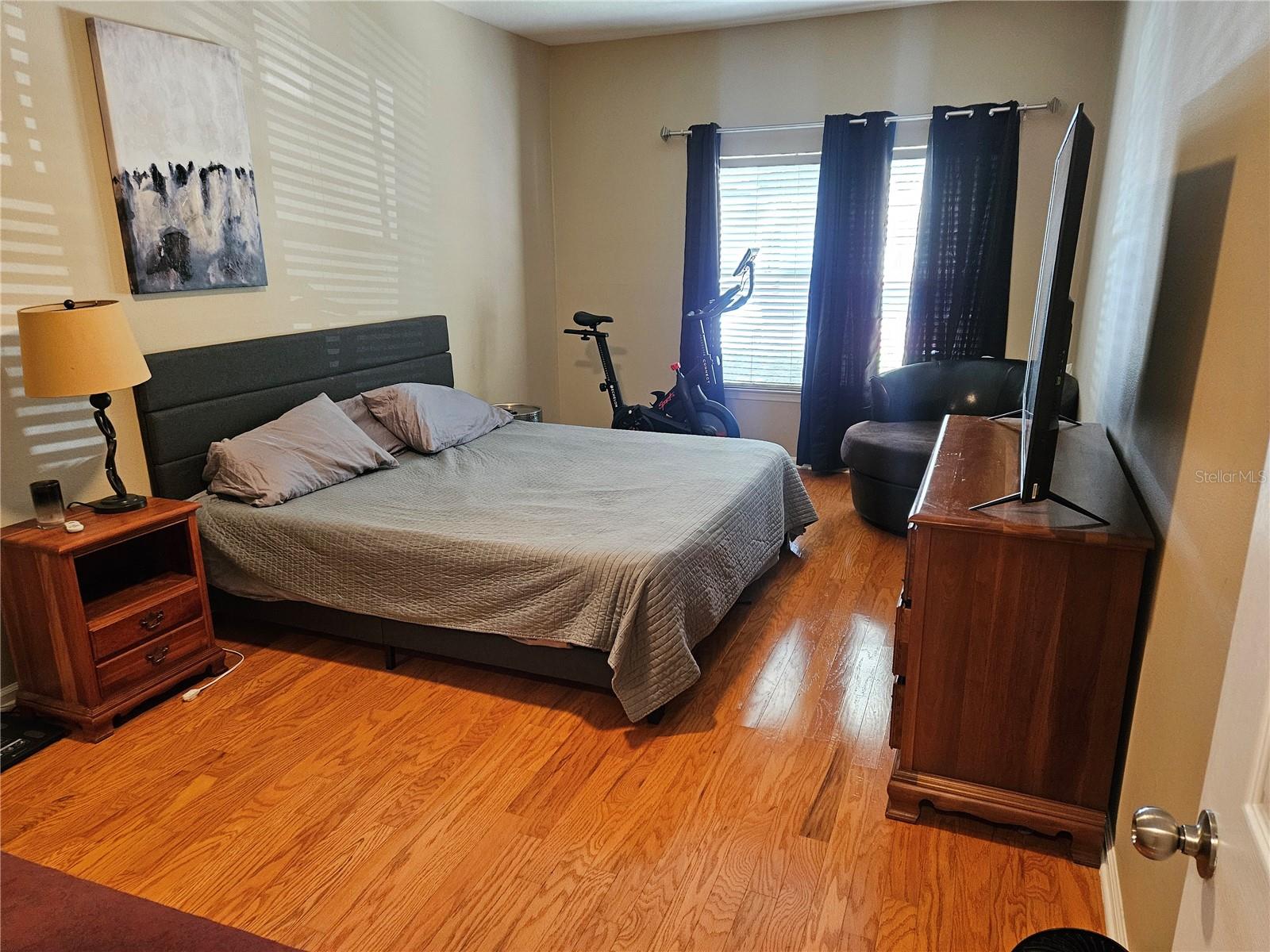 Large Bedroom with wood floors