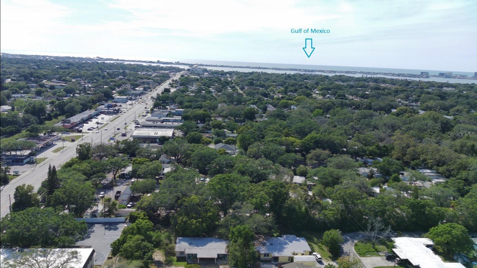 Gulf of Mexico from drone above house location