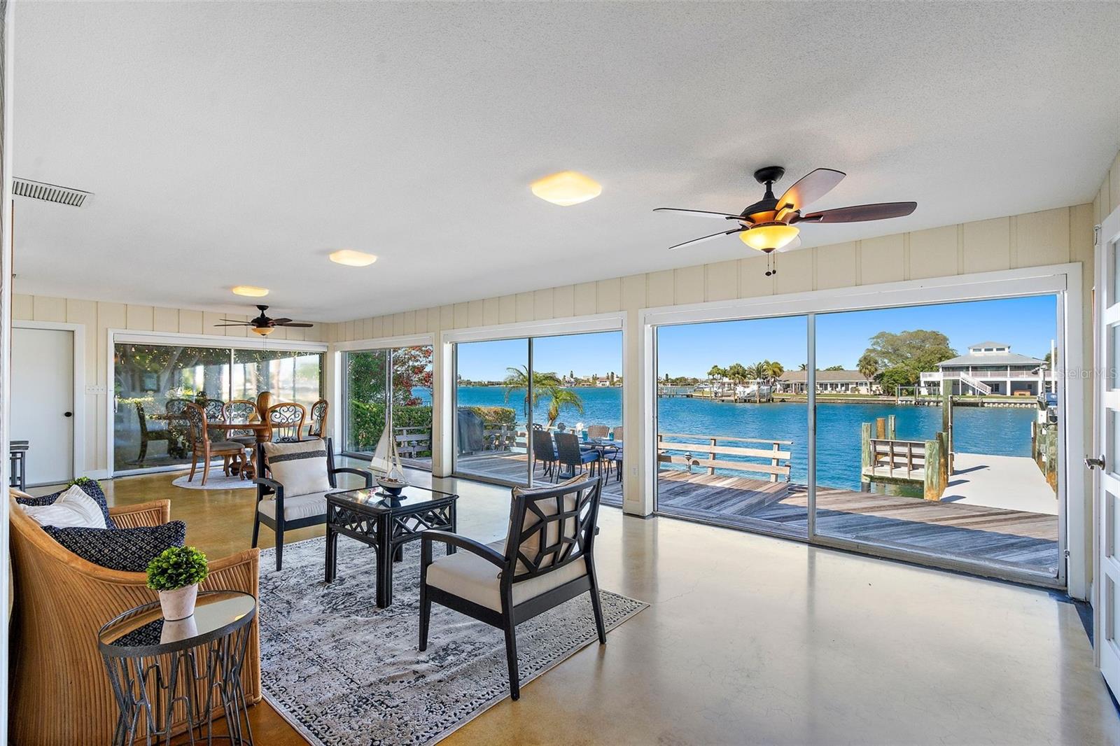 When you approach the entry to the Florida/Sun Room, the view will simply 'blow you away!' The open water view to the north-east is stunning!