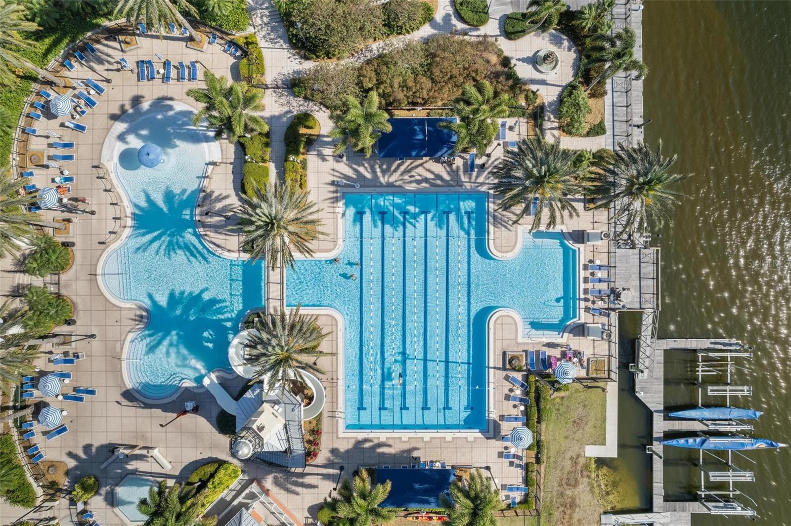 Main pool aerial