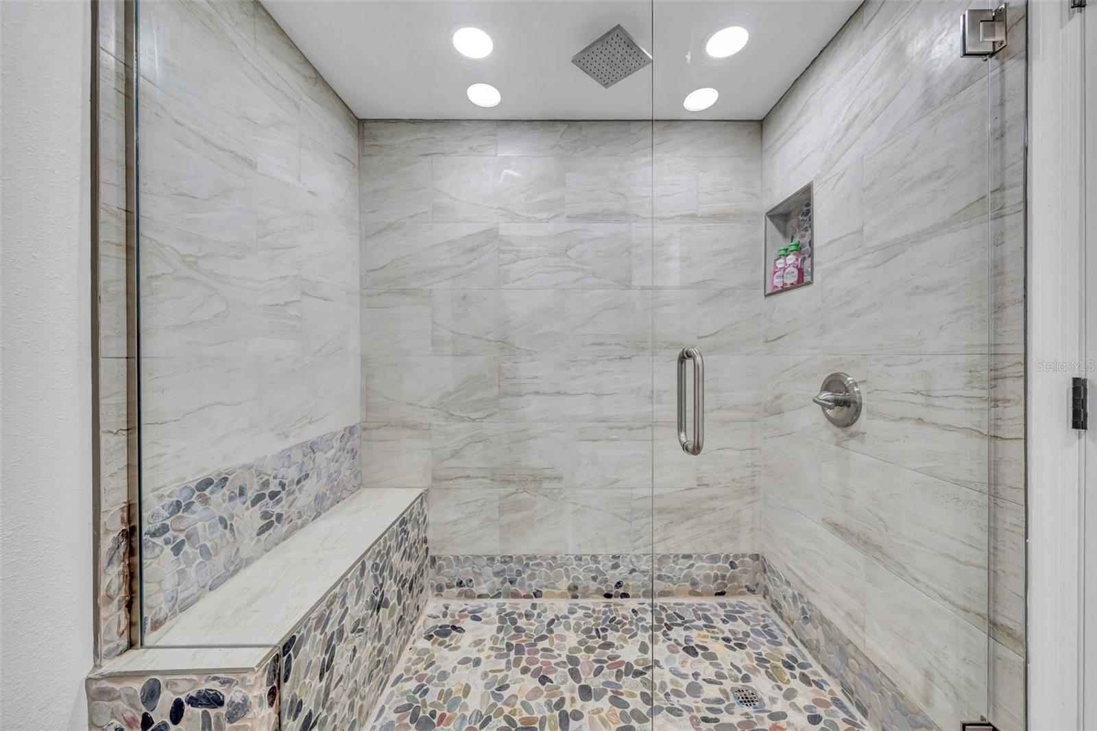custom shower even in the spare bathroom