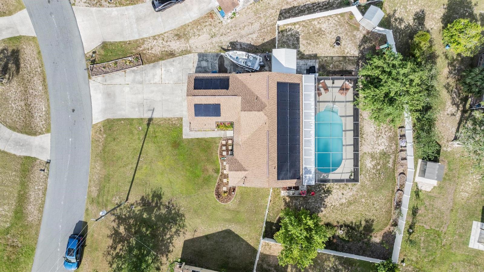 aerial view of home