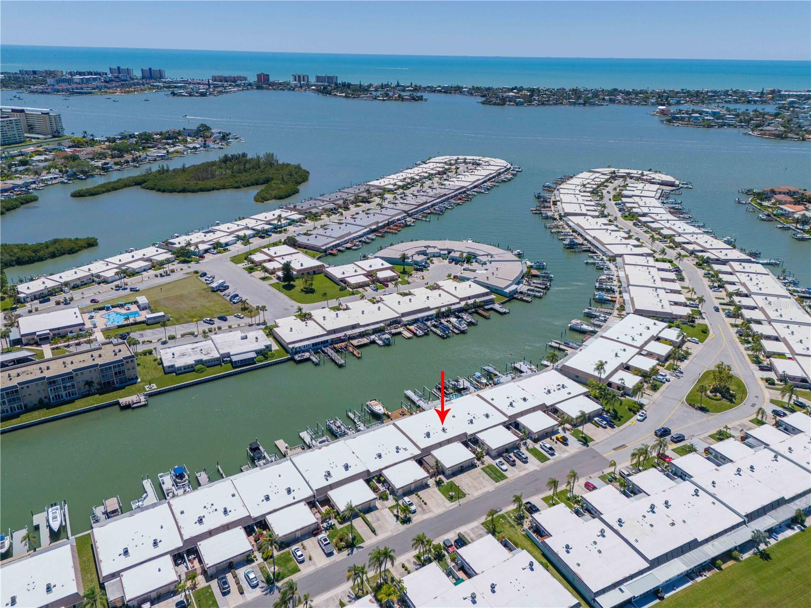 Aerial of community and Intracoastal Waterway