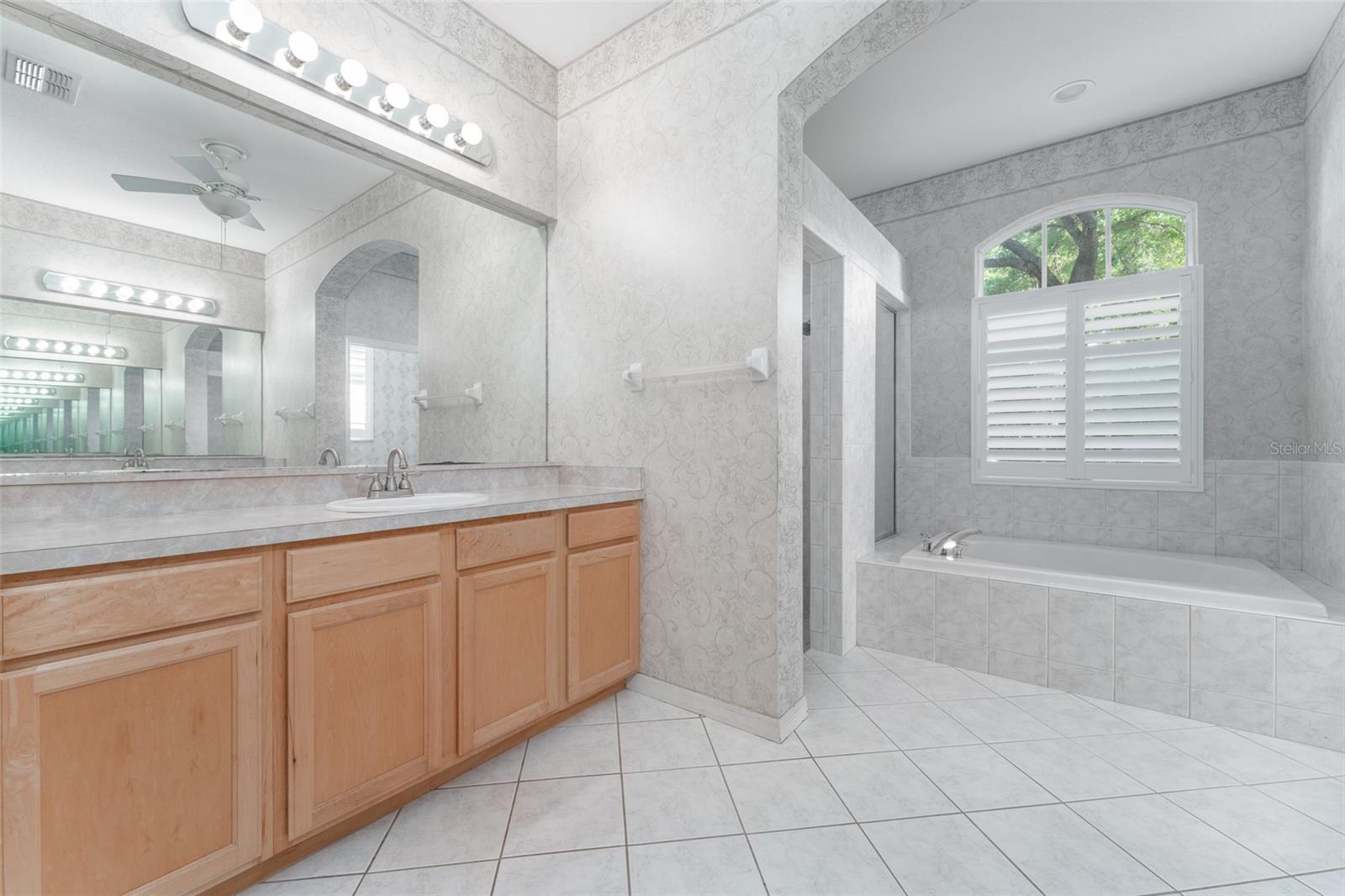 Primary Bath with Dual Sinks and Vanities