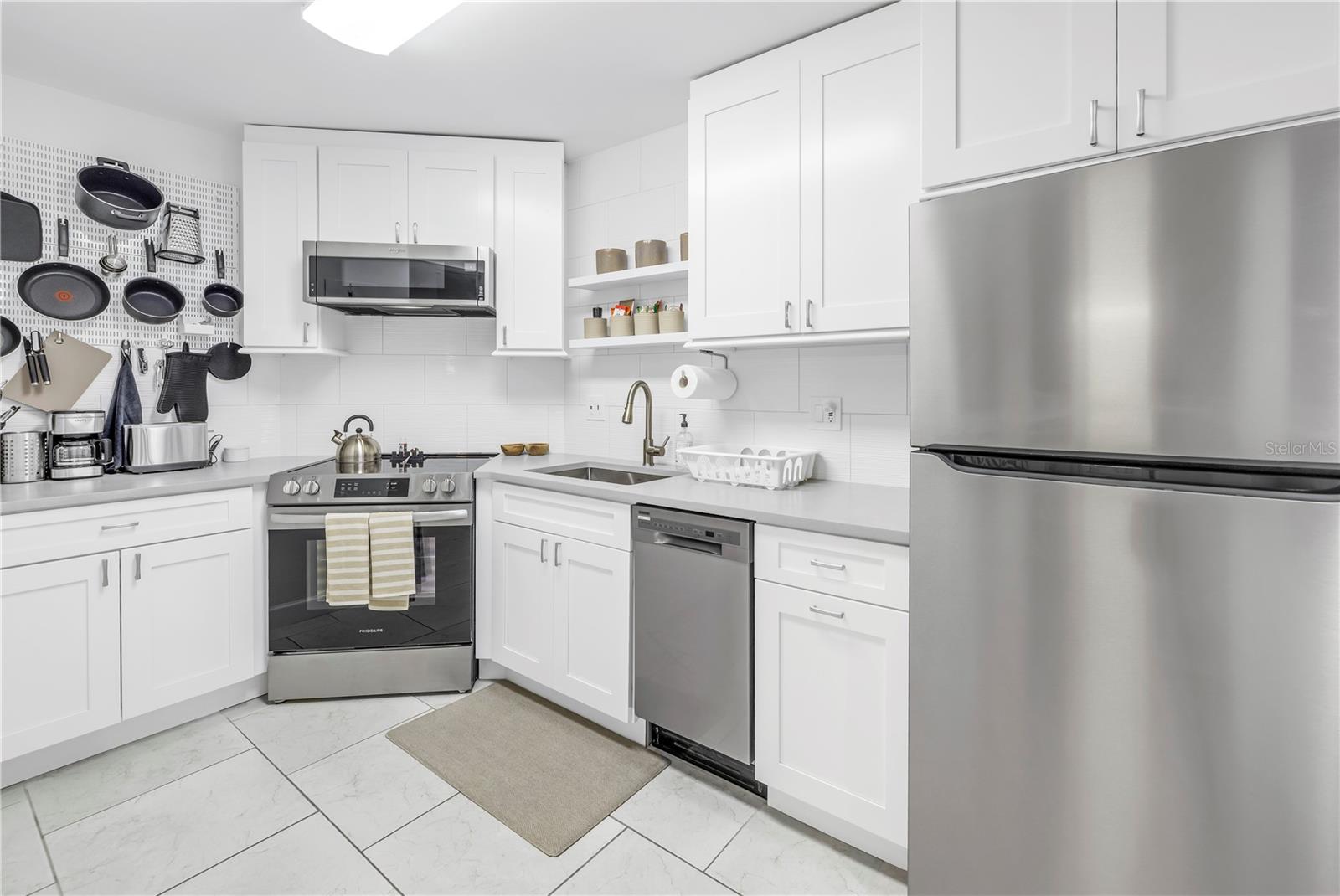 Remodeled Kitchen with Stainless Steel Appliances