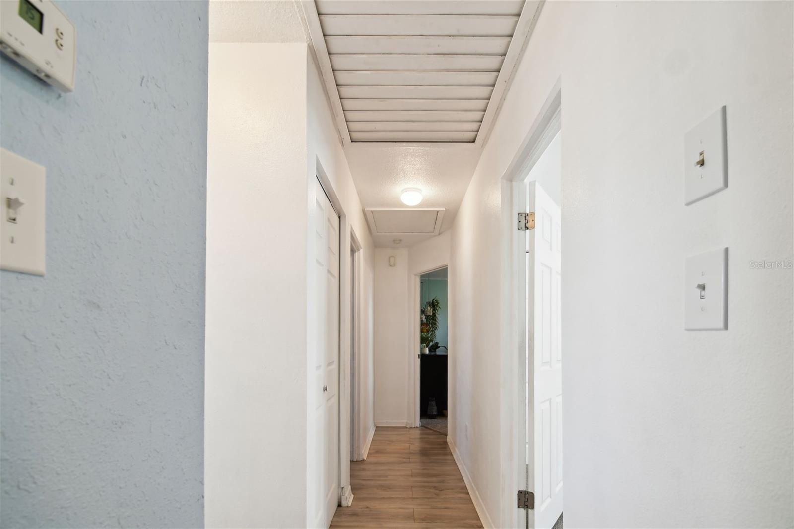 View of Hallway and Whole House Fan