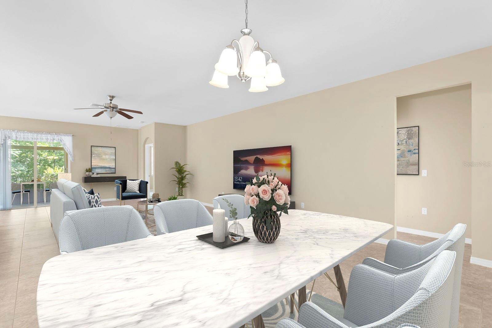 Virtual Dining Room and Family Room