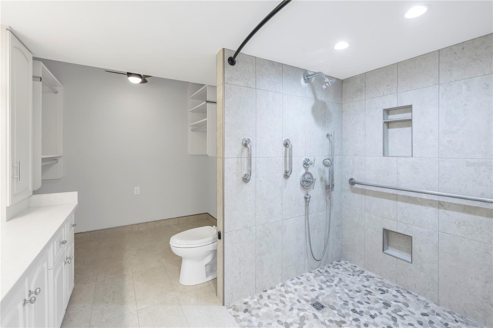 Accessible shower primary bath