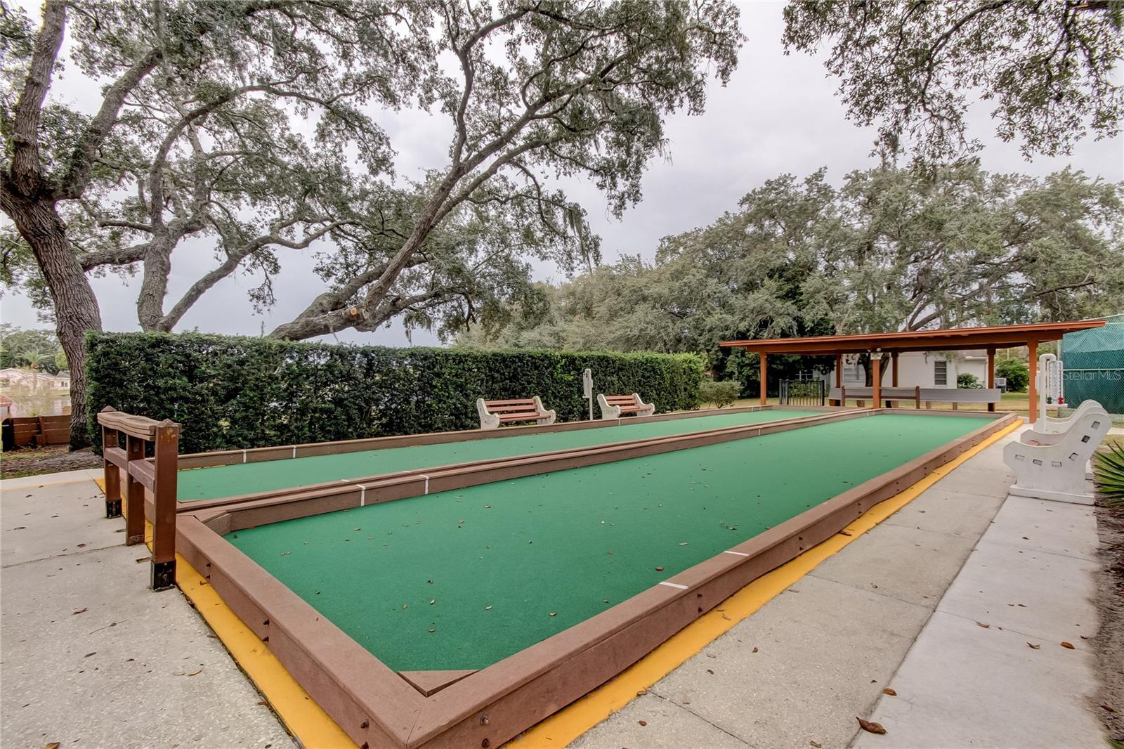 Bocce ball courts.