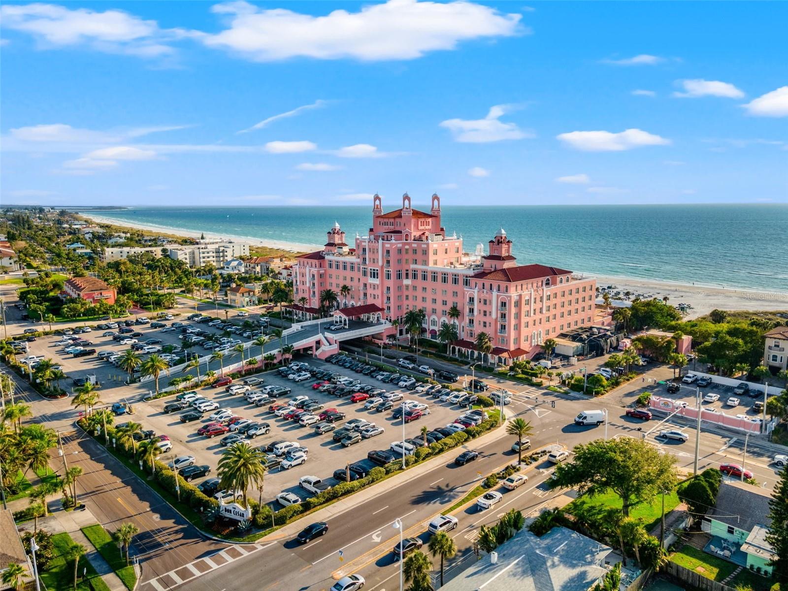 The beautiful Don CeSar hotel is just down the street