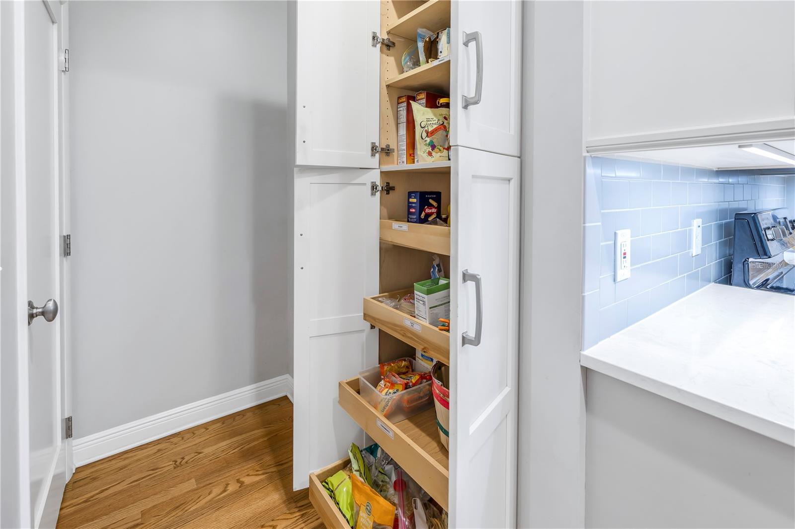 Pull out pantry storage