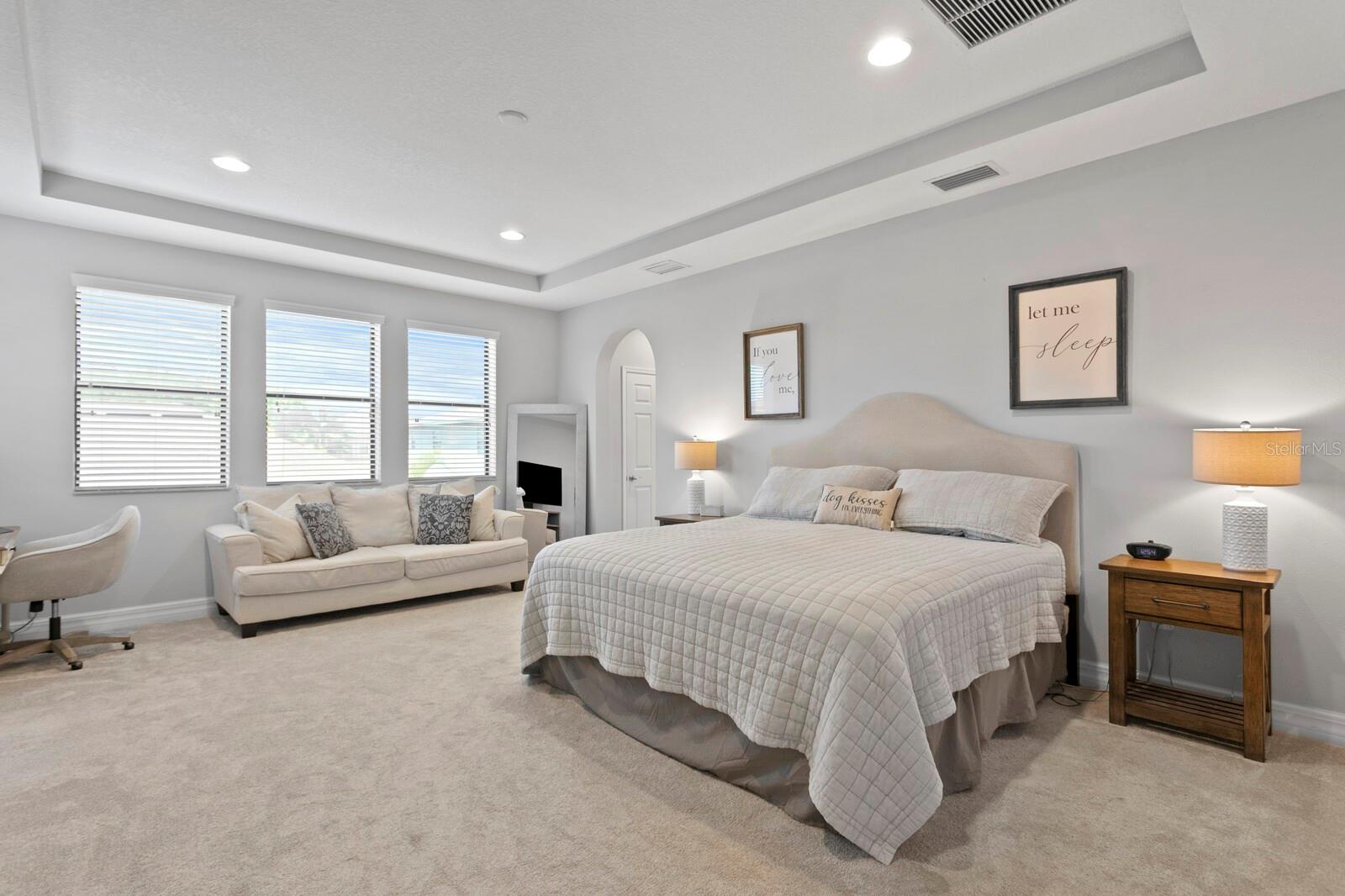 The Primary Suite features tray ceilings and an owner's living room space.